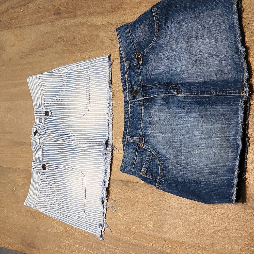 Hollister and Arizona jeans mini skirts